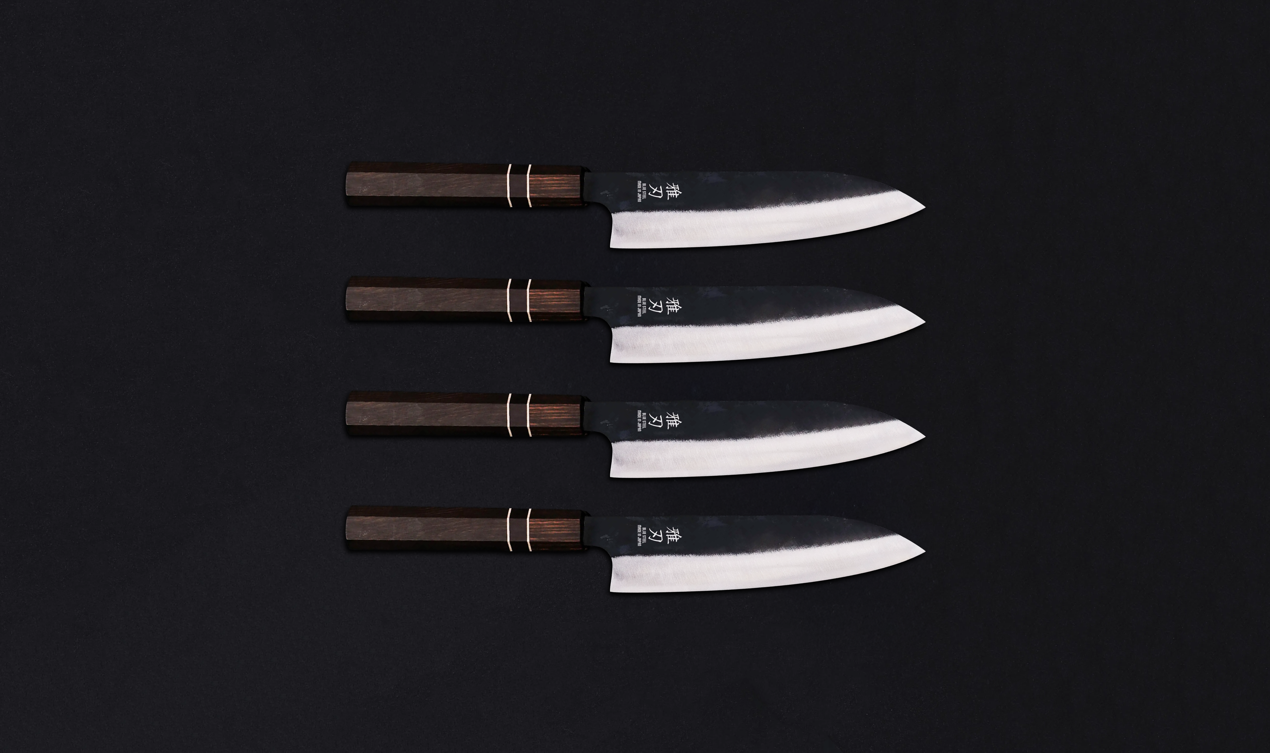 Kasumi Gyuto Blue Steel Knife - 4x Gyuto Knives pack